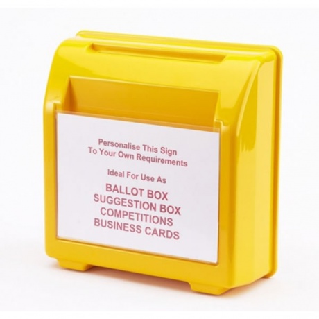 Suggestion Box in Yellow | Wall Mounted/Freestanding